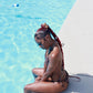 BROWN BIKINI SWIMMING SUIT